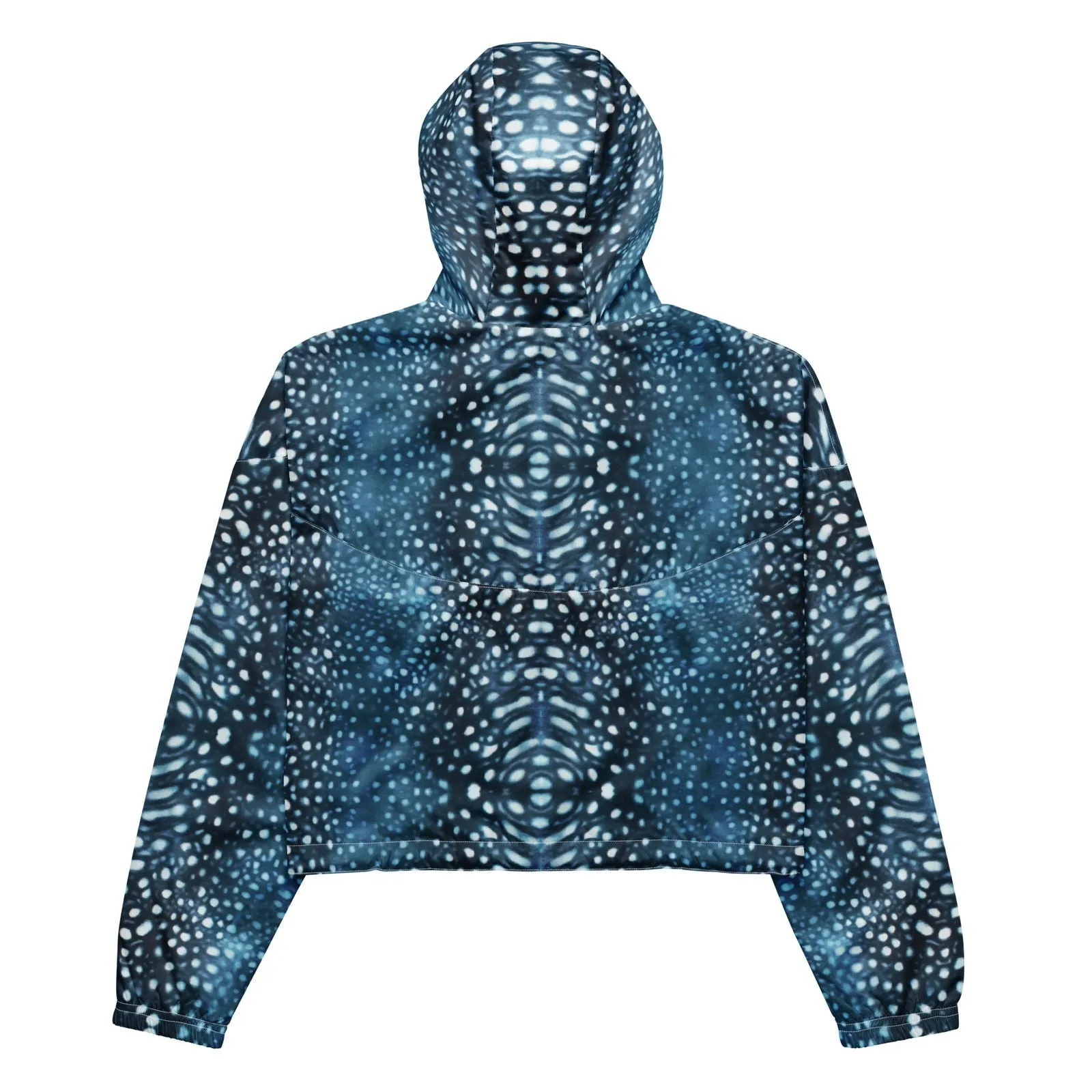 Whale Shark Mosaic Women’s Cropped Windbreaker