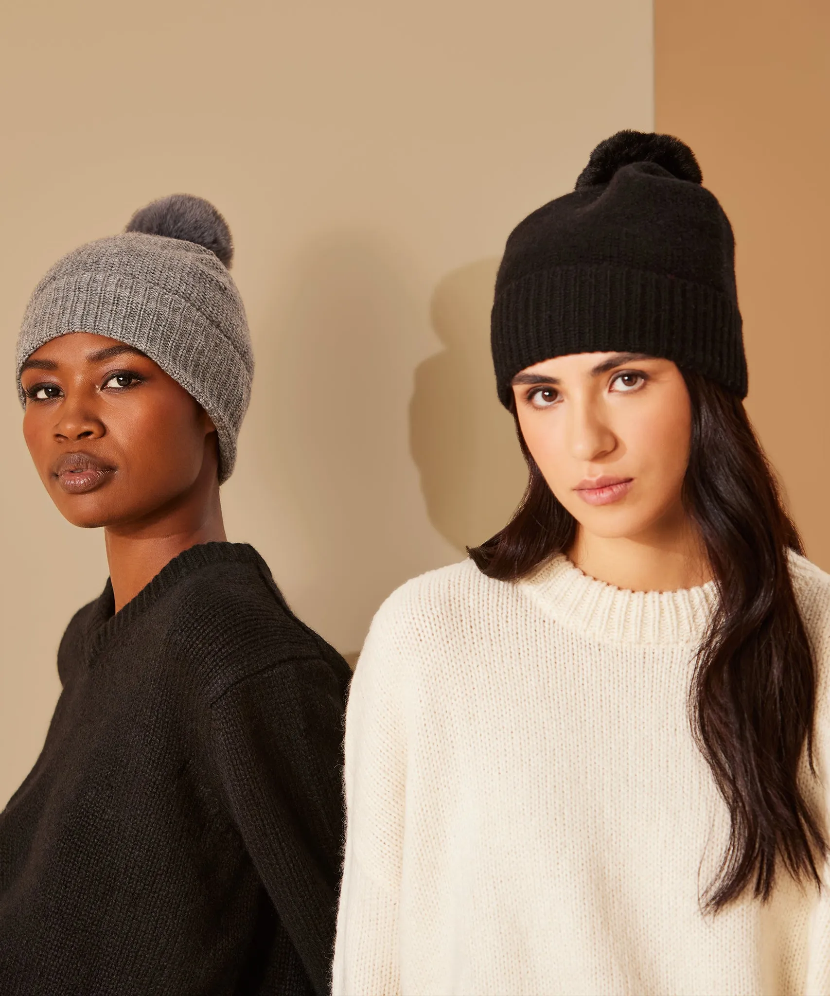 Wool/Cashmere Honeycomb Beanie